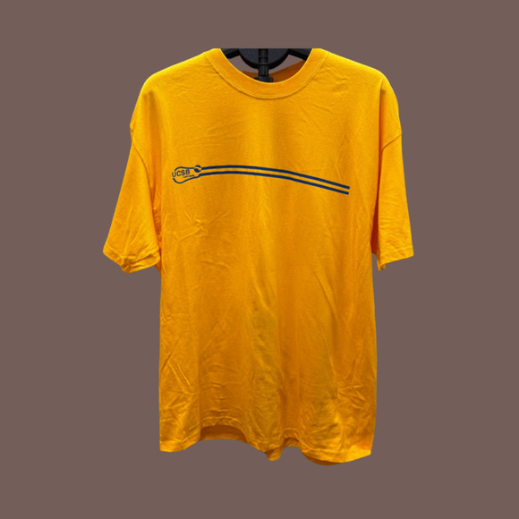 UCSB Lacrosse Tee | Hanes Beefy‑T | Yellow | Size XL | Vintage - Picture 1 of 5